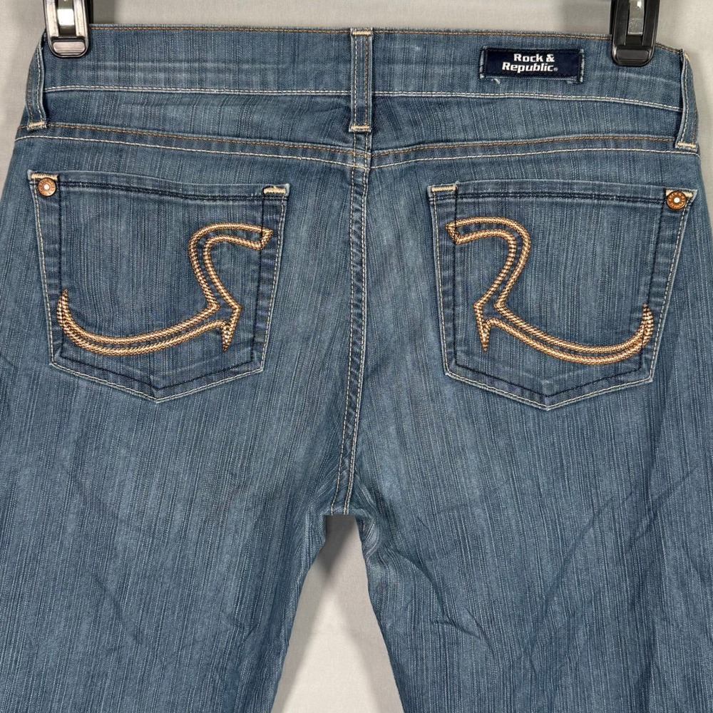 Rock & Republic Womens Bootcut Jeans Medium Wash‎ Size 28 (Actual 31x32)